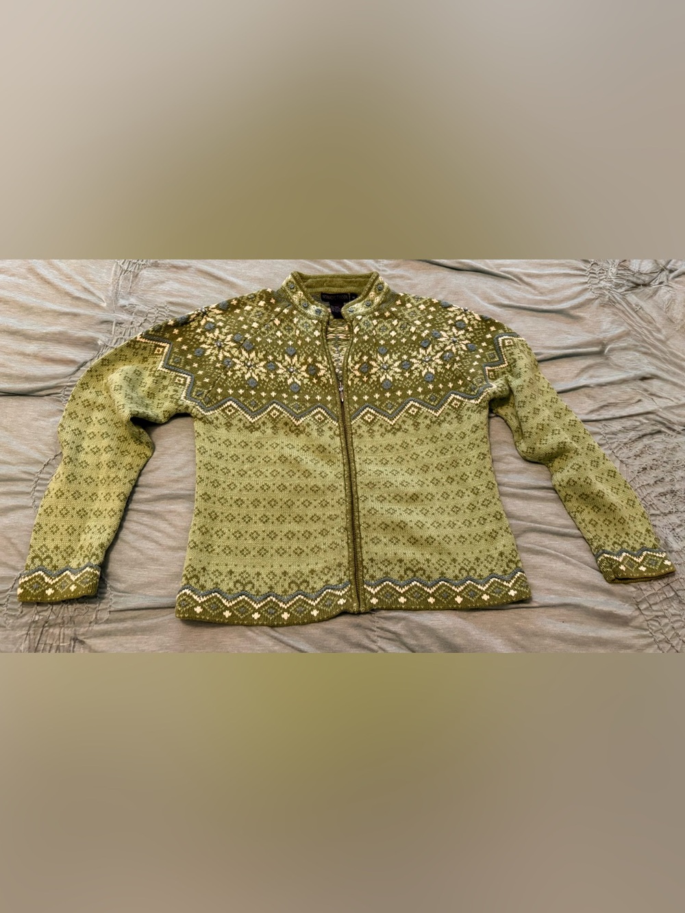 Vintage Nomadic Traders Fair Isle full-zip cardigan sweater Size Medium